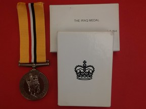 The British Army campaign medal returned to veteran Allan Marshall after it was spotted for sale on a website.