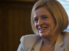 Premier Rachel Notley at her McDougall Centre office in Calgary on Dec. 16, 2015.