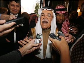 Saudi Arabia's Minister of Petroleum and Mineral Resources Ali Ibrahim Naimi speaks to journalists in Vienna ahead of the OPEC oil  ministers' meeting Friday.