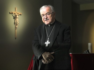 Calgary Roman Catholic Bishop Fred Henry was photographed on November 10, 2015 as a guest columnist for the 2015 Calgary Herald Christmas Fund.