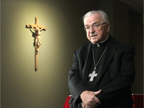 Calgary Roman Catholic Bishop Fred Henry .