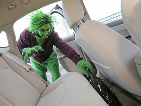 The Grinch was on hand at Sunridge Mall to help illustrate the dangers of Christmas thefts as part of the Calgary Police Service and Calgary Transit's Operation Christmas Presence on Wednesday.