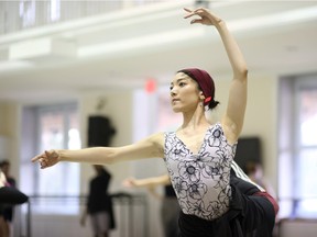 Alberta ballet dancer Luna Sasaki takes part in rehearsals for the Nutcracker.