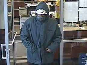 Police are seeking this man who allegedly robbed two stores in Calgary over the weekend.