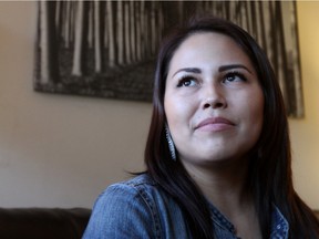 Candice Pelletier, 30, photographed at the Brenda Strafford Centre in Calgary on December 1, 2015,  has been given a new start in life thanks to staff at the second-stage shelter, who help women and children fleeing domestic violence.