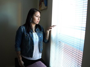 Candice Pelletier, 30, has been given a new start in life in Calgary through the Brenda Strafford Centre. She was photographed on Tuesday, December 1, 2015 before moving into her new home.