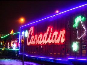 The 17th annual Canadian Pacific Holiday Train makes a stop at Anderson Station in Calgary on Friday, Dec. 11, 2015.