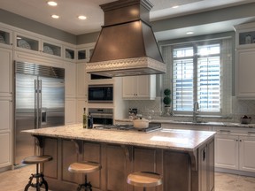 The kitchen in the Venturi by Augusta Fine Homes in Cooper's Crossing.