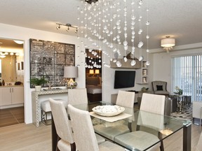 The dining area in the C2 show suite at Copperfield Park III.