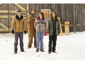 Jeffrey Donovan, Angus Sampson, Allan Dobrescu and Zahn McClarnon in Season 2 of Fargo, shot in and around Calgary.