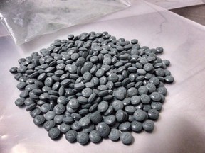 A cache of Fentanyl pills apprehended by the Calgary police.