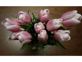 A Bouquet of tulips from Beautiful Blooms in High River. For News story by . Trax #