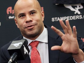 A 2015 file photo of former Calgary Stampeders running back Jon Cornish.