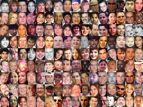 The faces of some of those killed in Calgary since 1990.