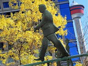 A piece of art is pictured outside Bankers Hall in downtown Calgary.