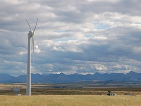 A small wind farm near Pincher Creek.