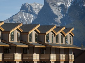 Quantum Place Developments is building 58 townhomes at Ravenrock in the heart of Three Sisters Mountain Village where the units have expansive decks offering mountain views.