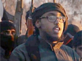 RCMP in Alberta have laid terrorism charges against a Calgary man they believe has gone overseas to fight with the Islamic State.Police say 22-year-old Farah Mohamed Shirdon, shown in an RCMP handout photo, has been charged with several offences, including participation in the activity of a terrorist group and instructing others to carry out terrorist activity. SOURCE: YouTube ORG XMIT: POS1509241708174867 // 1119 na fighters