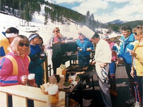 Skiing in the 80s, for a column by Andrew Penner. Courtesy, Kimberley Alpine Resort