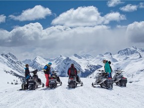 Sledding in the Golden, B.C., area.