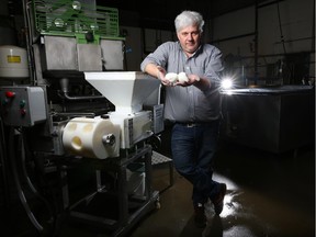 Frank Fiorini at his white Gold cheese factory in Calgary.