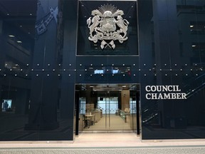 Council chambers at Calgary City Hall.