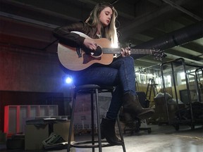 Jordan Ostrom, who goes by the musical moniker Sykamore, performs at the Calgary Herald.