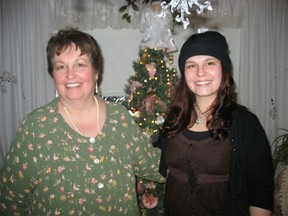 Sylvia Ewens, left, and Phionna Wall pictured around Christmas 2008.
