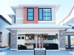 The exterior of the Coleman show suite by Cedarglen Homes in Walden.