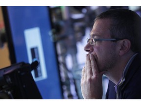 A trader works on the floor of the New York Stock Exchange in December 2015.