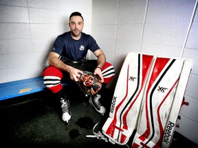 Dan Dunn serves as one of the Calgary Flames three emergency goalies for home games, but so far he's never had to put on his equipment and play. Dunn was a Washington Capitals draft pick and is now in oil and gas.