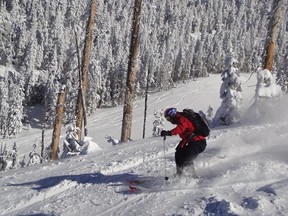 In this undated photo provided by Arizona Snowbowl, a skier makes their way down a hill at the resort near Flagstaff, Ariz. It’s one of a few downhill ski areas in Arizona, which is better known for deserts, golf and the Grand Canyon than for snowy winter activities. (Arizona Snowbowl via AP)