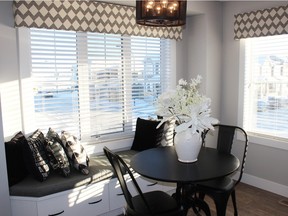 The dining nook in the Vibe townhome show home by Mattamy Homes in Cityscape.