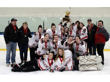 The Calgary NW Crew earned  the trophy and gold medals with an overtime 4-to-3 win over the Saskatoon Ice in the U19A division of the Esso Golden Ring tournament on  Sunday, January 17, 2016.