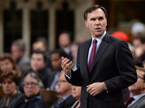 Minister of Finance Bill Morneau responds to a question during question period in the House of Commons.