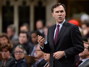 Minister of Finance Bill Morneau responds to a question during question period in the House of Commons on Parliament Hill in Ottawa on Thursday, Jan. 28, 2016.