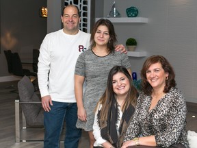 Luis Marquez, his wife Mariana, daughters Andrea (centre left) and Gaby bought a new home in Aspen Woods Estates.