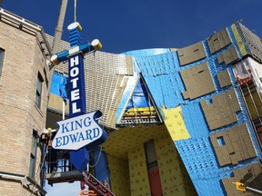 The restored King Eddy Hotel sign. When the National Music Centre opens, it'll be part of a stretch of 9th Avenue S.E. now dubbed the Music Mile.