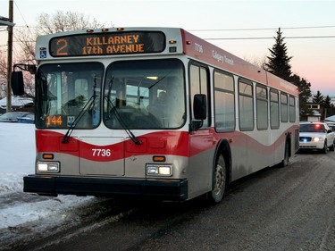 Calgary Transit bus hit by gunfire near 78 Ave. and Hunterview Dr N .