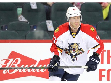 Florida Panthers centre Corban Knight, from High River, made his return to the Saddledome on Wednesday night.
