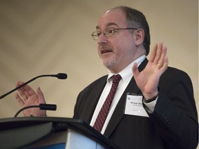 Michael Wittner, managing director and global head of oil research, Société Générale, talks at The Conference Board of Canada's oil and gas summit in Calgary, on Jan. 12, 2016.