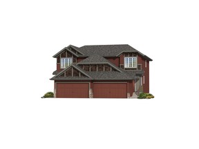 The Ashton is a double car garage duplex by Morrison Homes sold in the lake community of Auburn Bay.