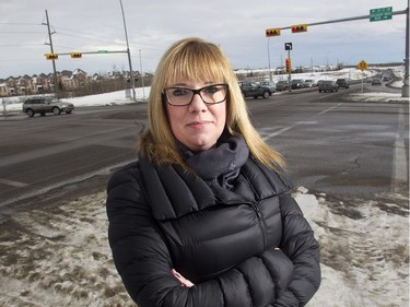Jacquie Hansen-Sydenham, president of the Discovery Ridge Community Association, is concerned with the size of the ring road interchange to be built at Highway 8 and 69th Street S.W.
