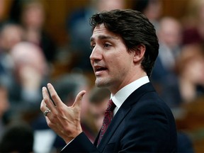 Prime Minister Justin Trudeau speaks in the House of Commons during Question Period in Ottawa on Wednesday, Jan. 27, 2016.