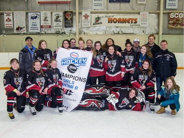 The champion Bantam Girls B Spartans.