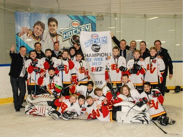 The champion Pee Wee 12 Red Bow Valley Flames.