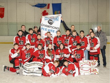 The champion Pee Wee 8 Trails West Wolves.