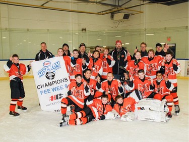 The champion Pee Wee 9 Midnight Mustangs.