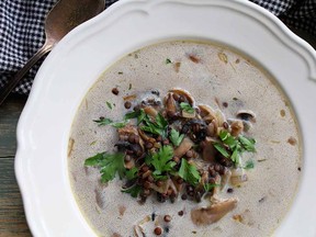 Cream of Mushroom and Lentil Soup