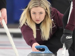 Skip Selena Sturmay guided her team to an undefeated 7-0 record through the round-robin portion of the Alberta junior women's curling championships in Wainwright and will be going for the title in Wednesday's final.